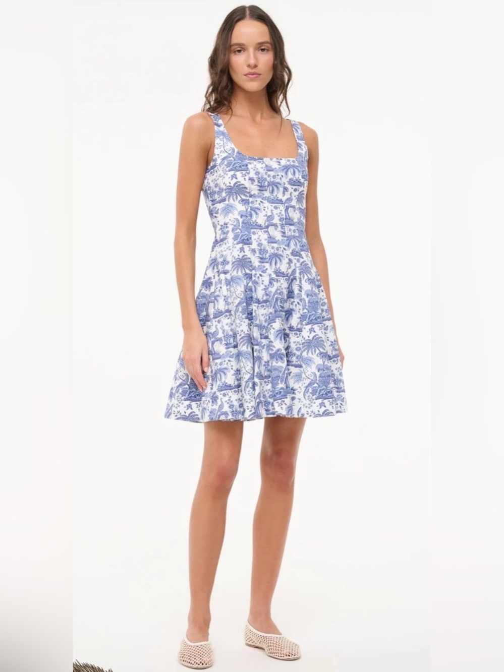 Staud Wells Minidress in Blue toile, size 4